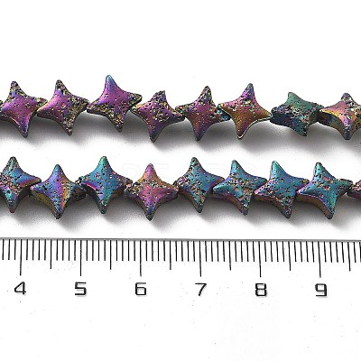 Electroplated Natural Lava Rock Beads Strands G-A251-C01-01E-1