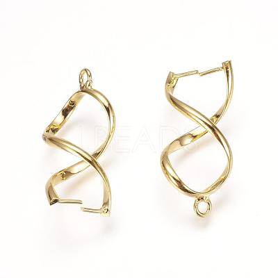 Rack Plating Brass Ice Pick Pinch Bails KK-K169-010G-1