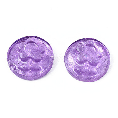 Spray Painted Transparent Resin Cabochons CRES-S302-64-A04-1