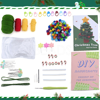 1 Set DIY Christmas Knitting Tools Kits DIY-SC0026-49A-1