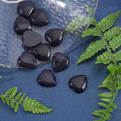 10Pcs Synthetic Blue Goldstone Cabochons G-SC0001-51A-1