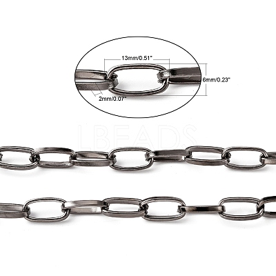 Iron Paperclip Chains CH-R025-13x6mm-B-1