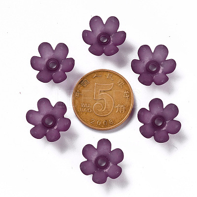 Frosted Acrylic Bead Caps MACR-S371-07A-743-1
