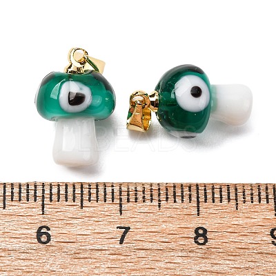Handmade Lampwork Pendants LAMP-S069-06G-03-1