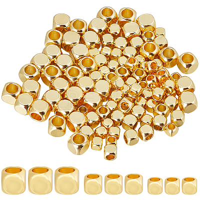 150Pcs 3 Style Brass Beads KK-CN0002-71G-1