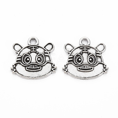 Tibetan Style Alloy Pendant Enamel Settings TIBEP-N010-018AS-RS-1