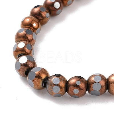 Electroplated Non-magnetic Synthetic Hematite Beads Strands G-G862-02D-1