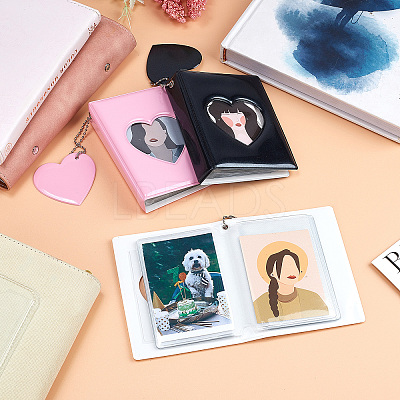 3 Books 3 Colors 32-Pocket 3 Inch PVC Mini Photo Albums AJEW-CP0001-89-1