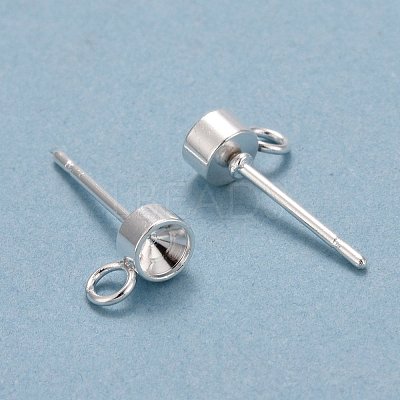 304 Stainless Steel Stud Earring Findings STAS-H410-04S-A-1