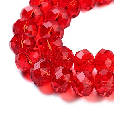 Handmade Imitate Austrian Crystal Faceted Rondelle Glass Beads X-G02YI0G4-1