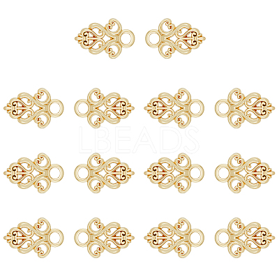 14Pcs Alloy Snap Lock Clasps Findings FIND-FH0008-37KCG-1