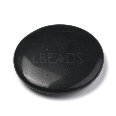 Chakras Themed Natural Obsidian Cabochons G-P001-22C-1