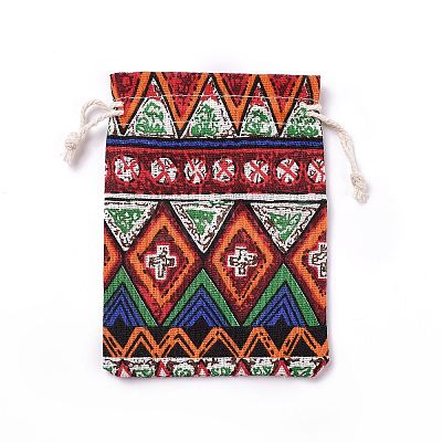 Polycotton(Polyester Cotton) Packing Pouches Drawstring Bags X-ABAG-T006-A22-1
