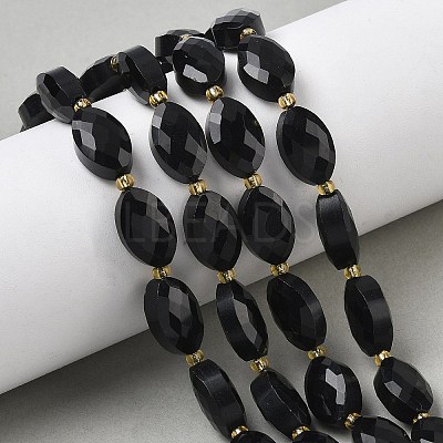 Natural Obsidian Beads Strands G-A295-A08-01-1