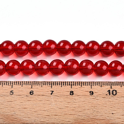 Baking Paint Transparent Glass Beads X1-DGLA-N006-8mm-10-1