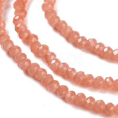 Baking Paint Imitation Jade Glass Bead Strands DGLA-A034-J6MM-A34-1