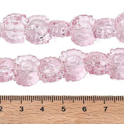 Electroplate Baking Paint Transparent Glass Beads Strands GL-CBA17FF-02G-1