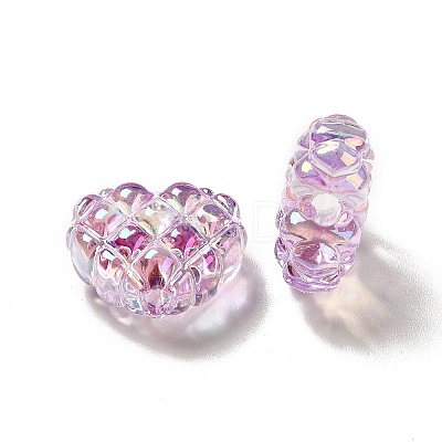 Transparent Acrylic Waffle Beads OACR-E016-01F-1