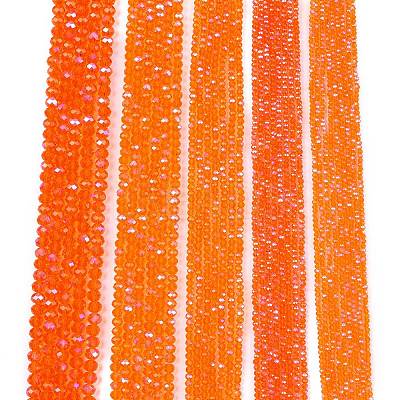 Electroplate Glass Beads Strands EGLA-A044-T4mm-L25-1