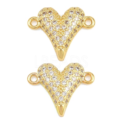 Brass Micro Pave Clear Cubic Zirconia Connestor Charms CU-CBAB3AD-02G-02-1