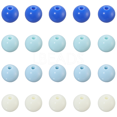 Opaque Acrylic Beads SACR-PA0001-04B-04-1