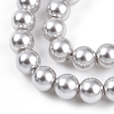 Baking Paint Pearlized Glass Pearl Bead Strands HY-N002-4mm-A03-1
