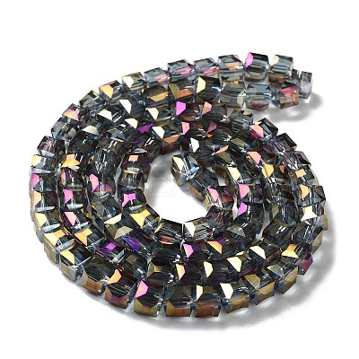 Electroplate Glass Bead Strands X-EGLA-R064-6mm-08-1