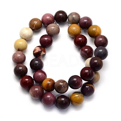 Natural Mookaite Round Beads Strands X-G-O047-12-8mm-1