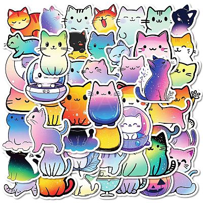 50Pcs Cartoon Cat Paper Sticker STIC-C012-02-1