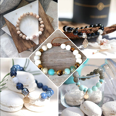 100Pcs 10 Style Natural Gemstone Beads G-KS0001-04-1