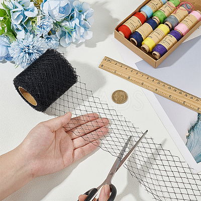 25 Yards Polyester Mesh Ribbons DIY-WH0002-90B-1