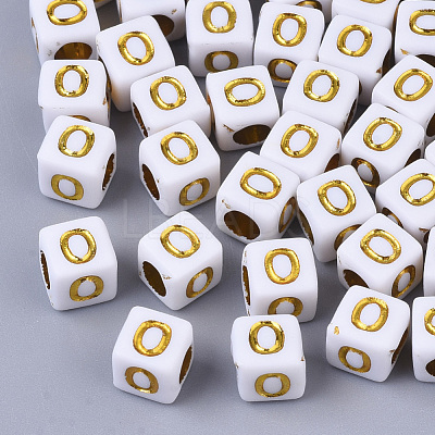Plating Acrylic Beads SACR-S297-09O-1
