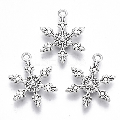 Tibetan Style Alloy Pendants X-TIBE-N010-29AS-RS-1