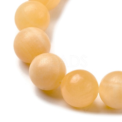 Natural Yellow Jade Bead Strands G-K121-01-12mm-1