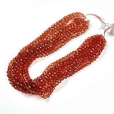 Baking Paint Transparent Glass Beads Strands X-DGLA-A035-T8mm-A04-1