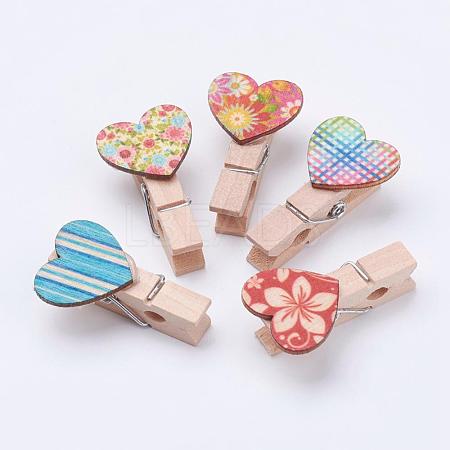 Wooden Craft Pegs Clips WOOD-L003-29-1