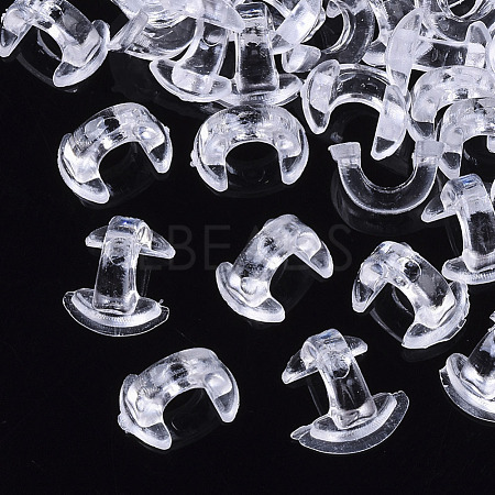 Transparent AS Plastic Base Buckle Hair Findings FIND-T064-007B-01-1