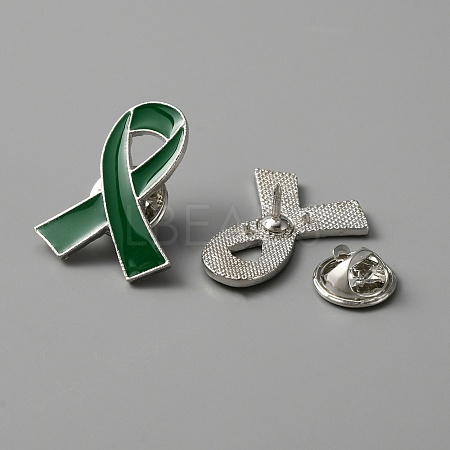 Awareness Ribbon Enamel Pin JEWB-WH0029-29B-1