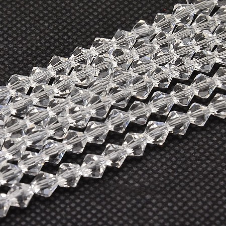 Imitate Austrian Crystal Bicone Glass Beads Strands GLAA-F029-5x5mm-13-1
