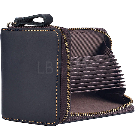 Rectangle Leather Credit Card Wallets for Women Men AJEW-WH20001-31C-1