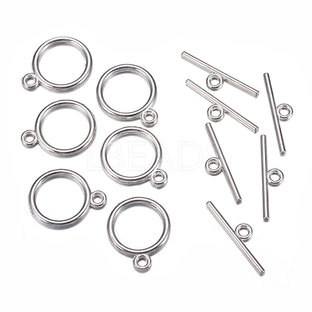 Tibetan Style Toggle Clasps TIBE-A12208-P-NR-1