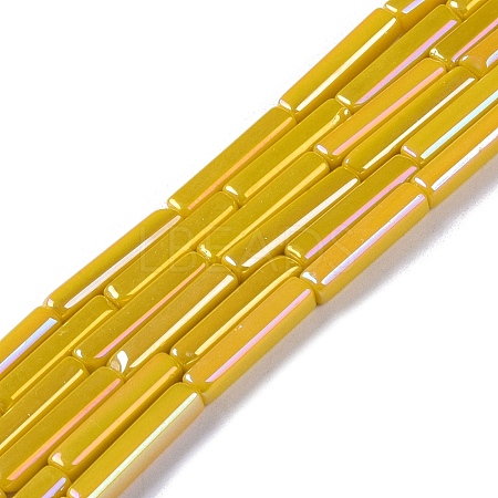 Electroplate Glass Beads Strands EGLA-Q128-11A-AB01-1
