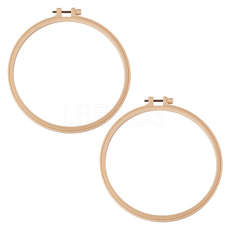 2Pcs Plastic Imitation Bamboo Cross Stitch Embroidery Hoops FIND-TADJ0001-03-1