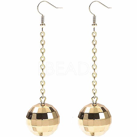 Non-Tarnish Stainless Steel Mirror Ball Earrings for Women FJ2420-2-1