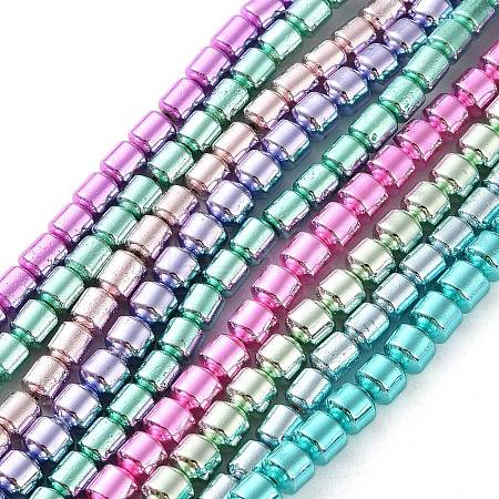 Electroplated Synthetic Non-magnetic Hematite Beads Strands G-C248-C01-4mm-02-1