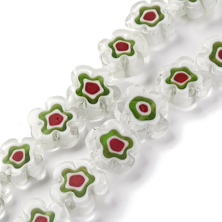 Handmade Millefiori Lampwork Beads Strands LAMP-G164-03N-1