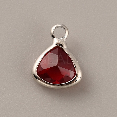 Faceted Glass Pendants GLAA-WH0030-13P-01-1