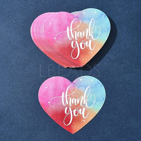 Coated Paper Thank You Greeting Card DIY-FS0007-76B-1