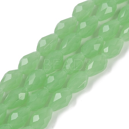 Electroplate Imitation Jade Glass Beads Strands X-EGLA-N013-J6mm-D04-1