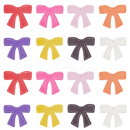 16Pcs 8 Colors PU Leather Pendants DIY-CL0001-29-1